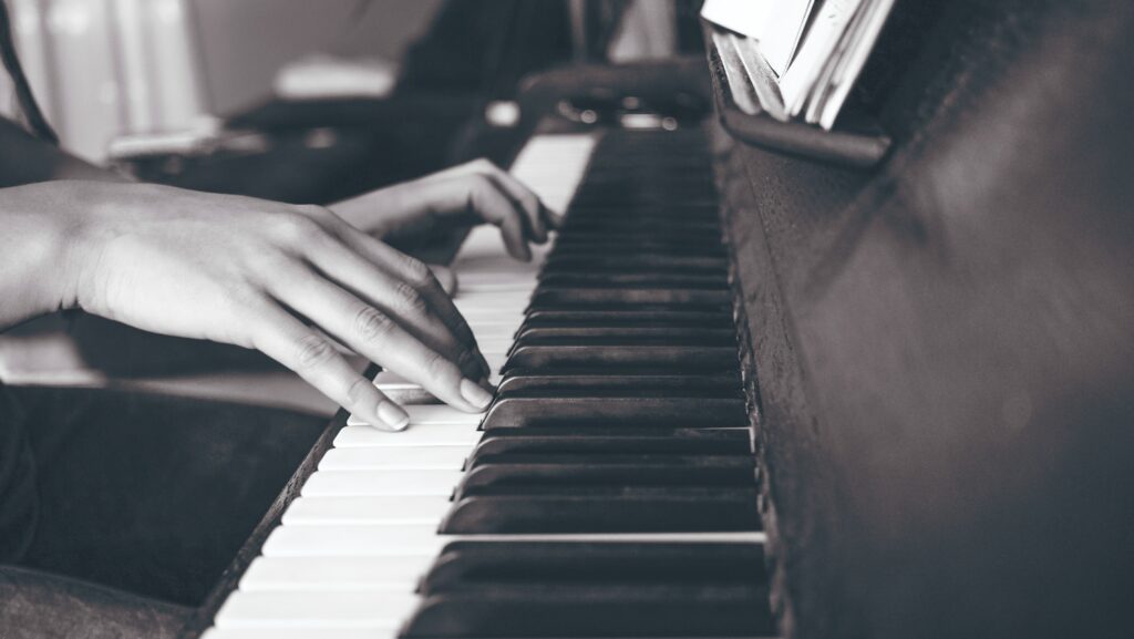 playing piano